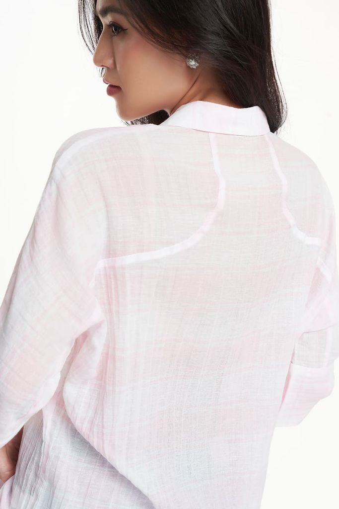Áo sơ mi thời trang Nữ linen cotton NINOMAXX 1811081