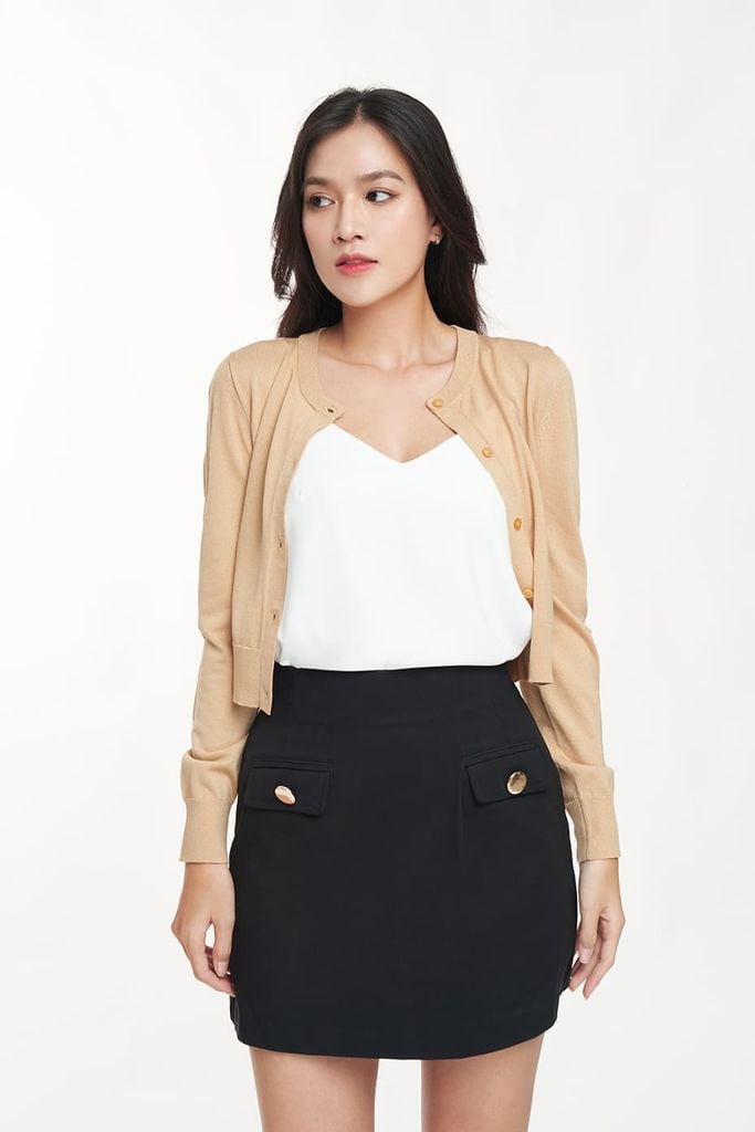 Áo cardigan vải dệt kim Basic Nữ N&M 2304010