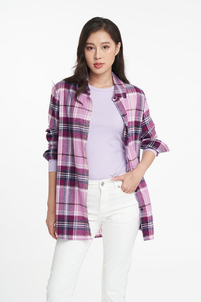 Áo Sơ Mi Caro Nữ Cotton Ninomaxx 2209001