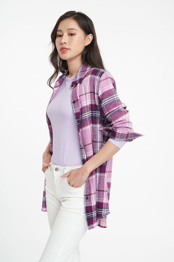 Áo Sơ Mi Caro Nữ Cotton Ninomaxx 2209001