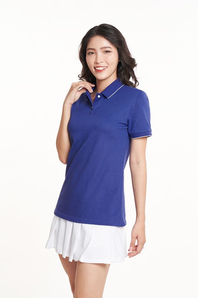 Áo Polo Nữ Basic Fit Ninomaxx Cotton - Polyester - Spandex Thoáng Khí Mền Mịn 2311006