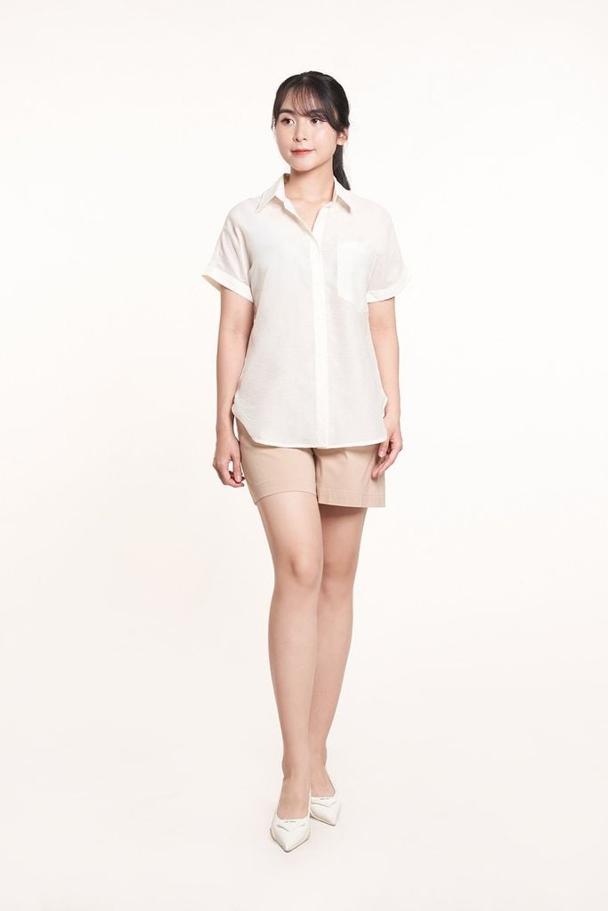 Áo sơ mi thời trang Nữ tay ngắn 2408023