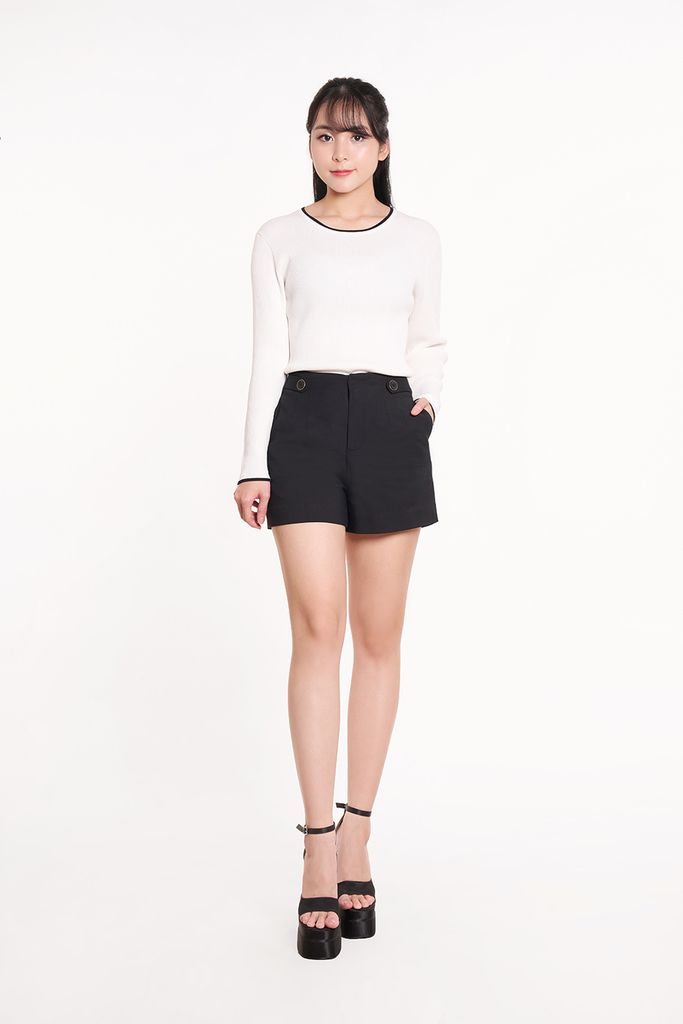 [Size S M] Áo Sweater Basic Nữ Tay Dài Ninomaxx 2407004