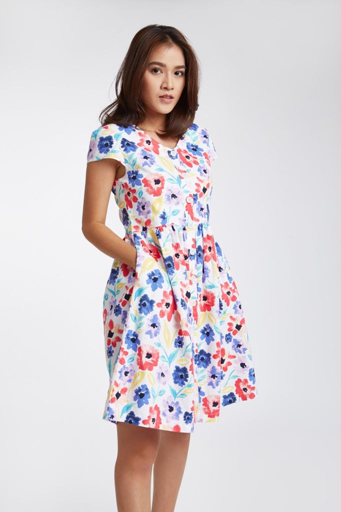 Đầm thời trang Nữ in hoạ tiết hoa N&M 1910269