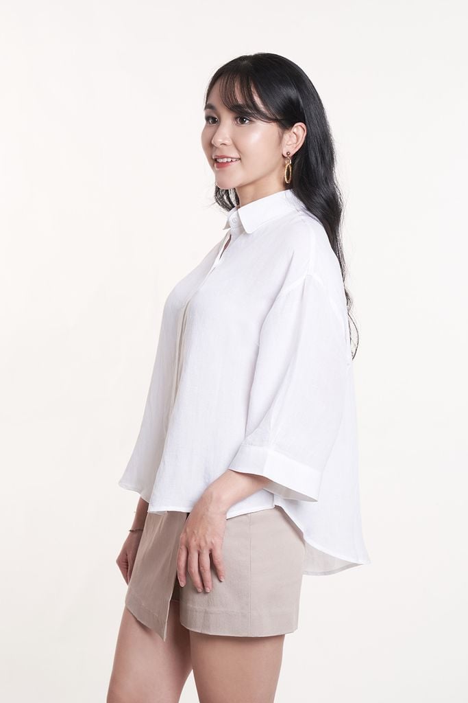 Áo sơ mi thời trang Nữ tay lửng 2407026