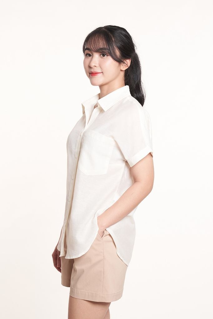 Áo sơ mi thời trang Nữ tay ngắn 2408023