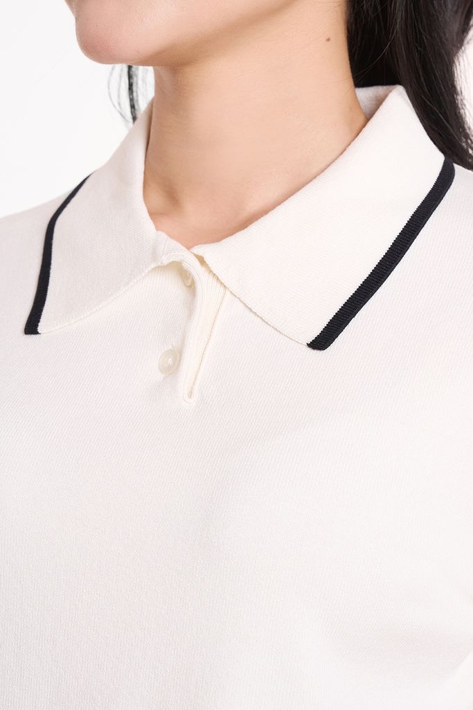 Áo Polo Dệt Kim Nữ tay ngắn 2407003