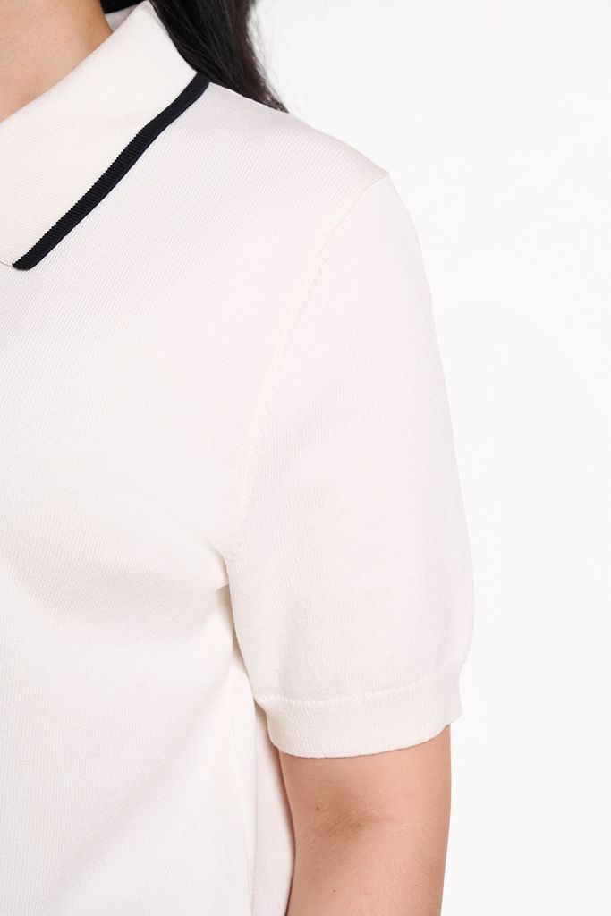 Áo Polo Dệt Kim Nữ tay ngắn 2407003