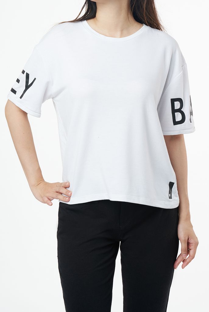 [Size M] Áo thun Graphic Nữ tay dài NINOMAXX 1807006