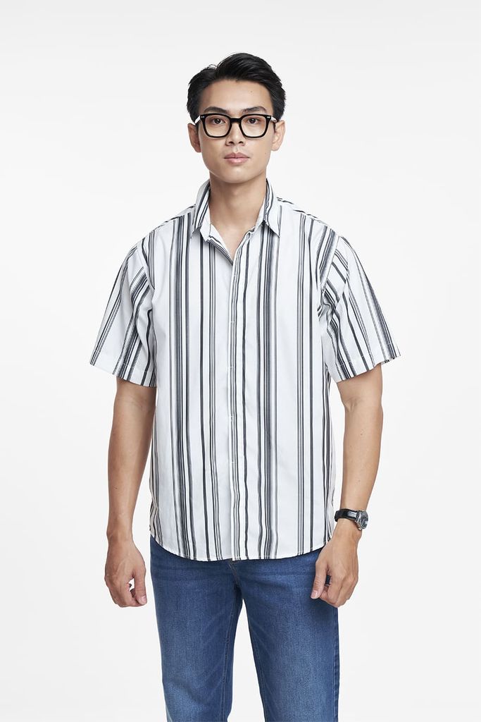 Áo Sơ Mi Kẻ Sọc Nam Ninomaxx 1903043