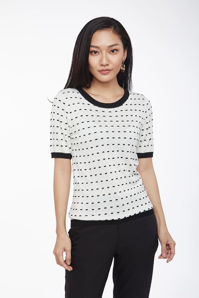 Áo sweater Basic Nữ tay ngắn N&M 1905010