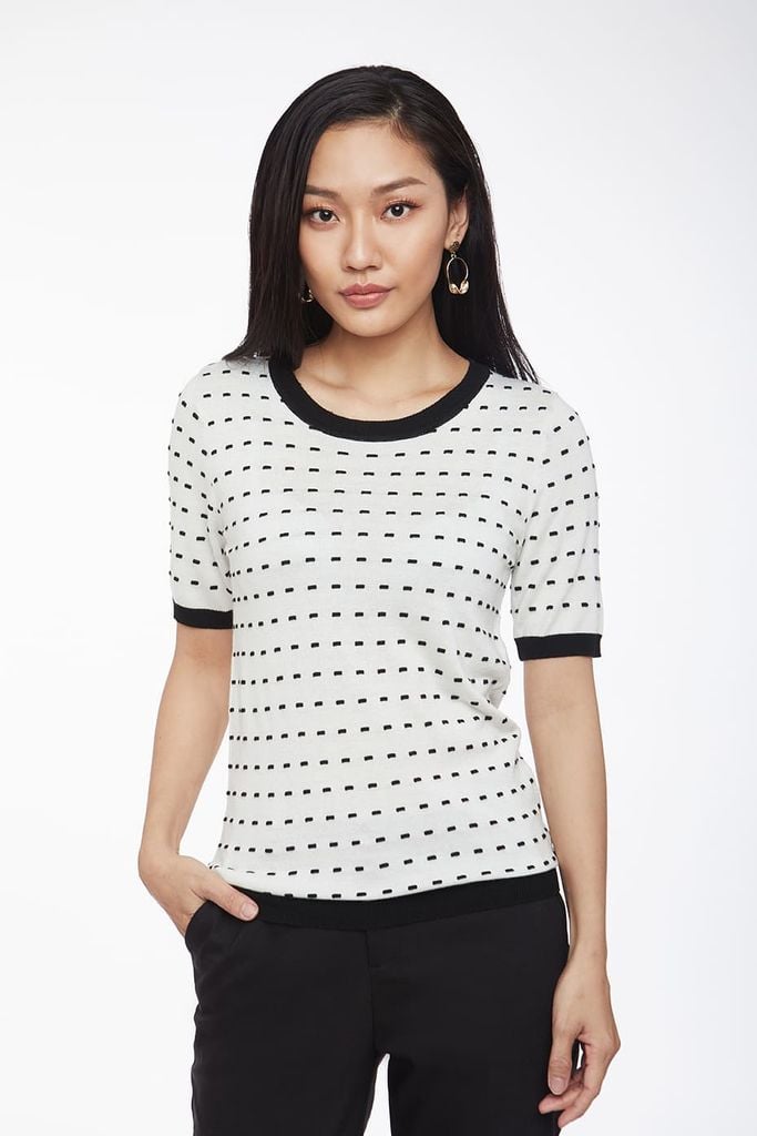 Áo sweater Basic Nữ tay ngắn N&M 1905010