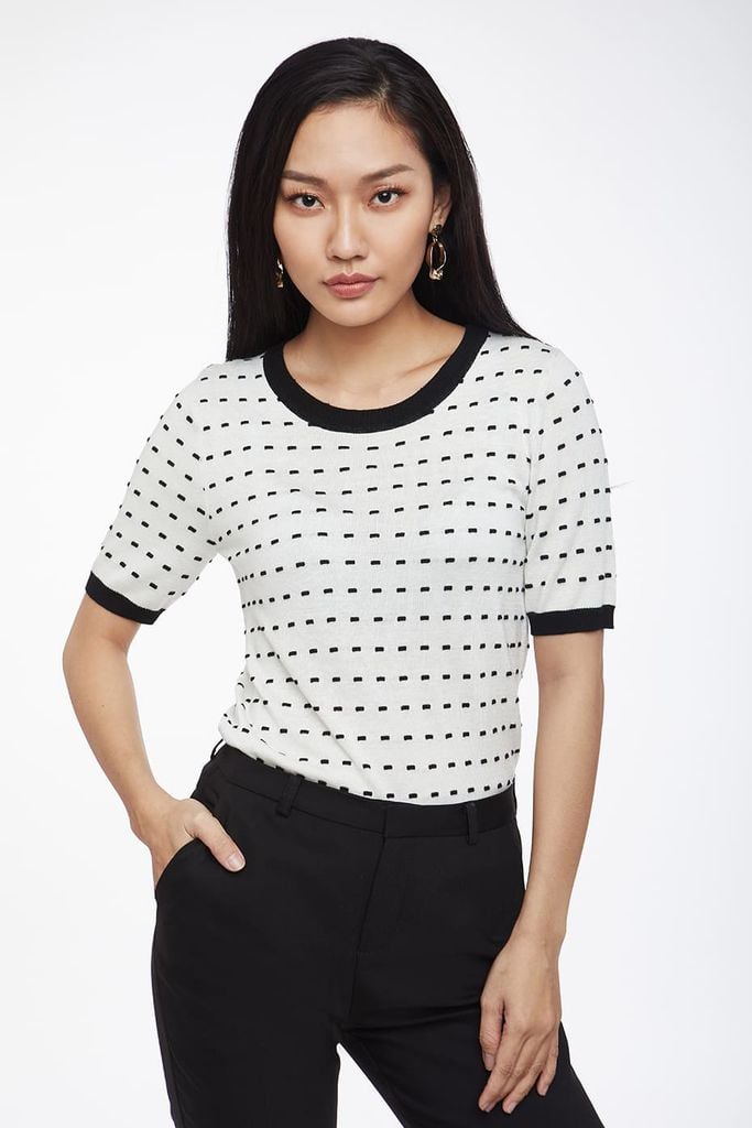 Áo sweater Basic Nữ tay ngắn N&M 1905010