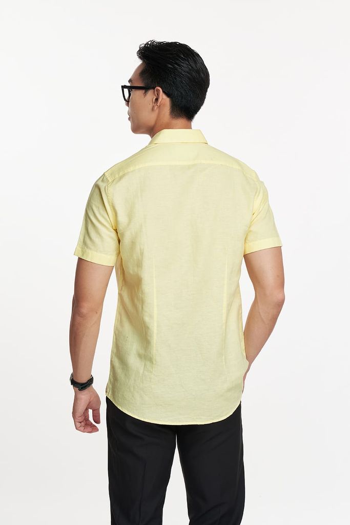 Áo sơ mi Basic Nam cotton linen N&M 1902035