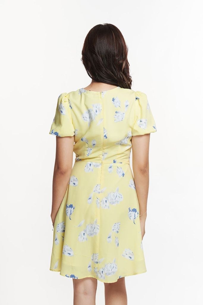 Đầm Thời Trang Nữ Họa Tiết Hoa Eo Thun Co Giãn N&M 2308011