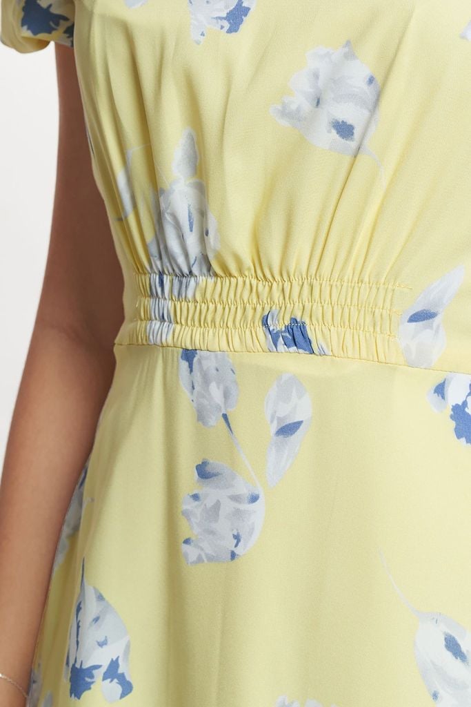 Đầm Thời Trang Nữ Họa Tiết Hoa Eo Thun Co Giãn N&M 2308011