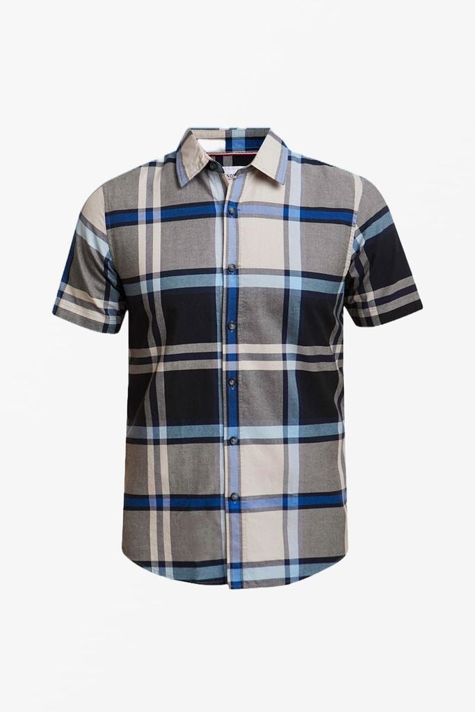 Áo sơ mi caro Nam cotton form slim NINOMAXX 2011101