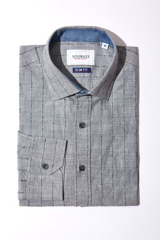 Áo sơ Nam cotton form slim fit NINOMAXX 2104091 - Ninomaxx Concept Áo Sơ Nam Cotton Form Slim Fit Ninomaxx 2104091 - Ninomaxx Concept