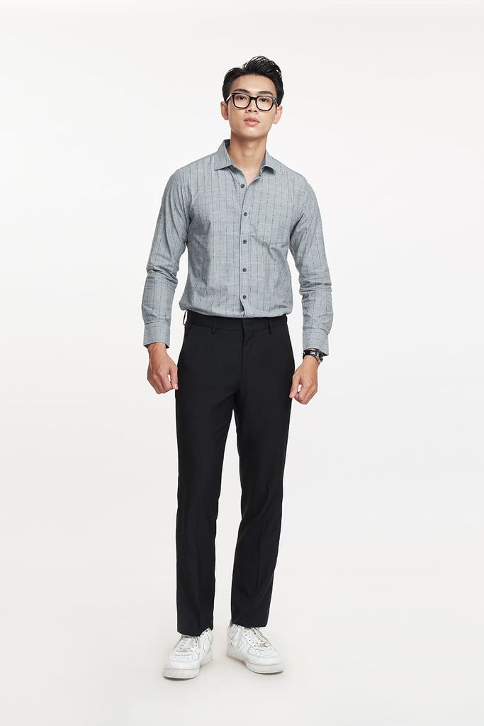 Áo sơ Nam cotton form slim fit NINOMAXX 2104091