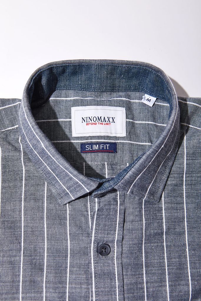 Áo sơ mi Nam kẻ sọc cotton NINOMAXX 2101003