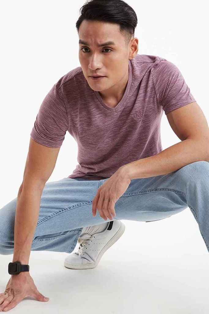 Áo thun Basic Nam cổ tim NINOMAXX 1905211