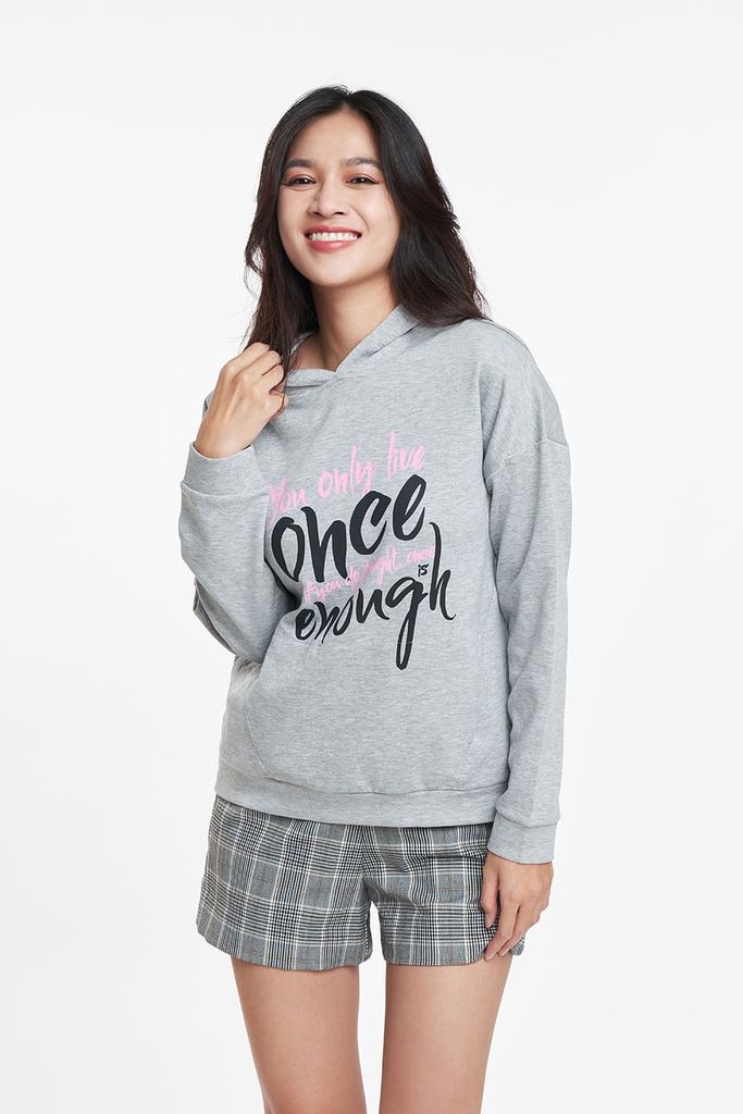 Áo Hoodie Nữ có nón NINOMAXX 1808028