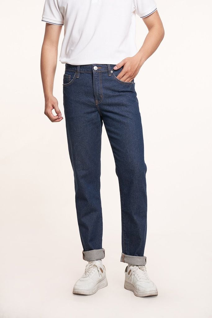 Quần jean Basic Nam ống đứng 2407021