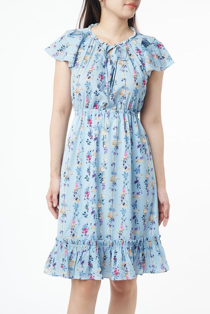 Đầm thời trang Nữ in hoạ tiết hoa N&M 1805083