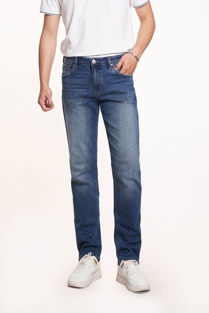 Quần jean Basic Nam ống đứng 2407019