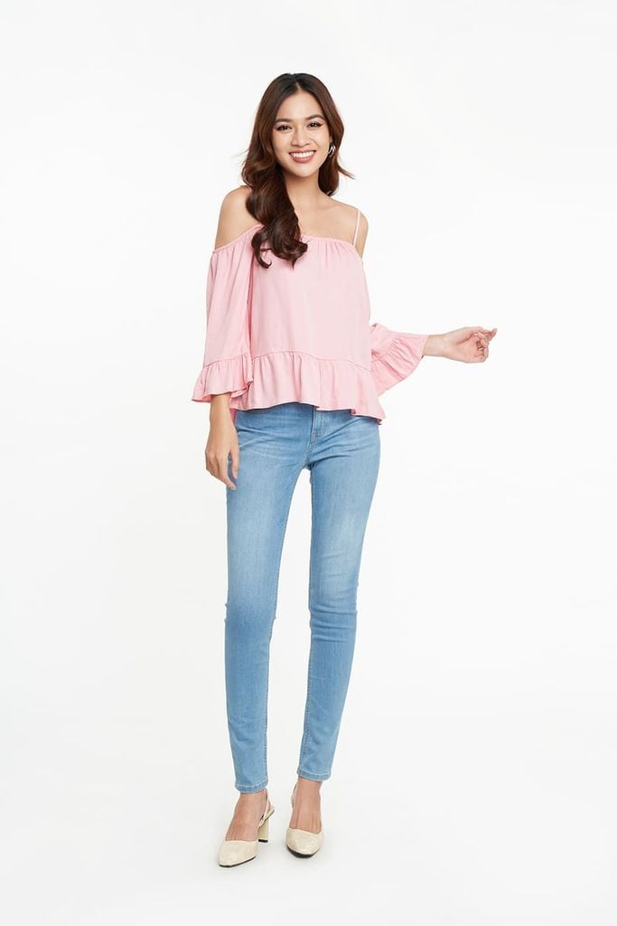 Quần jean Basic Nữ dài cotton N&M 2203048