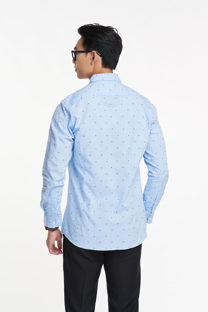 Áo sơ mi Linen Nam tay dài in hoa N&M 1909117