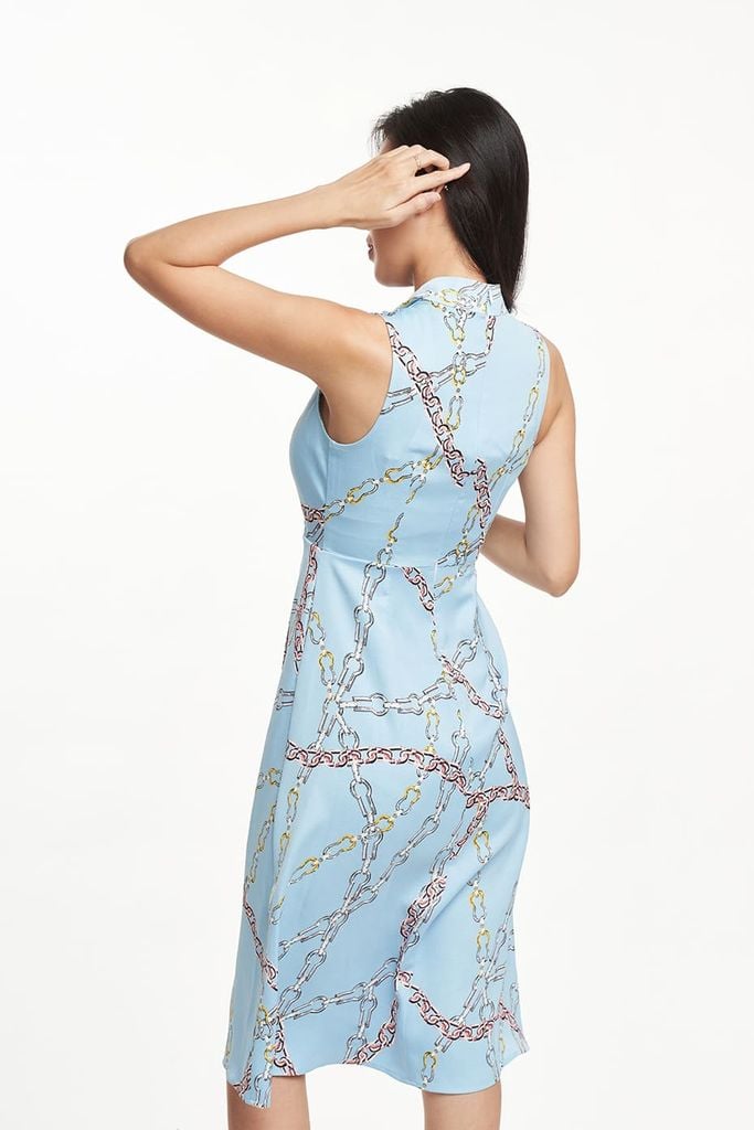 Đầm Nữ in họa tiết N&M Chain Print Luxury 2211005