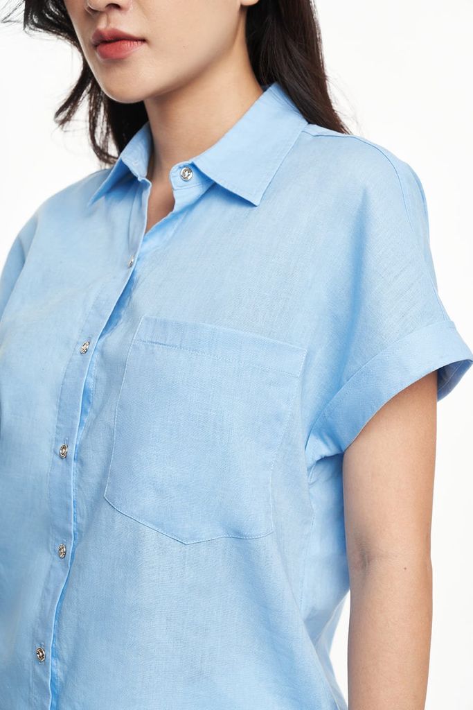 Áo sơ mi linen cotton Nữ NINOMAXX 2212030
