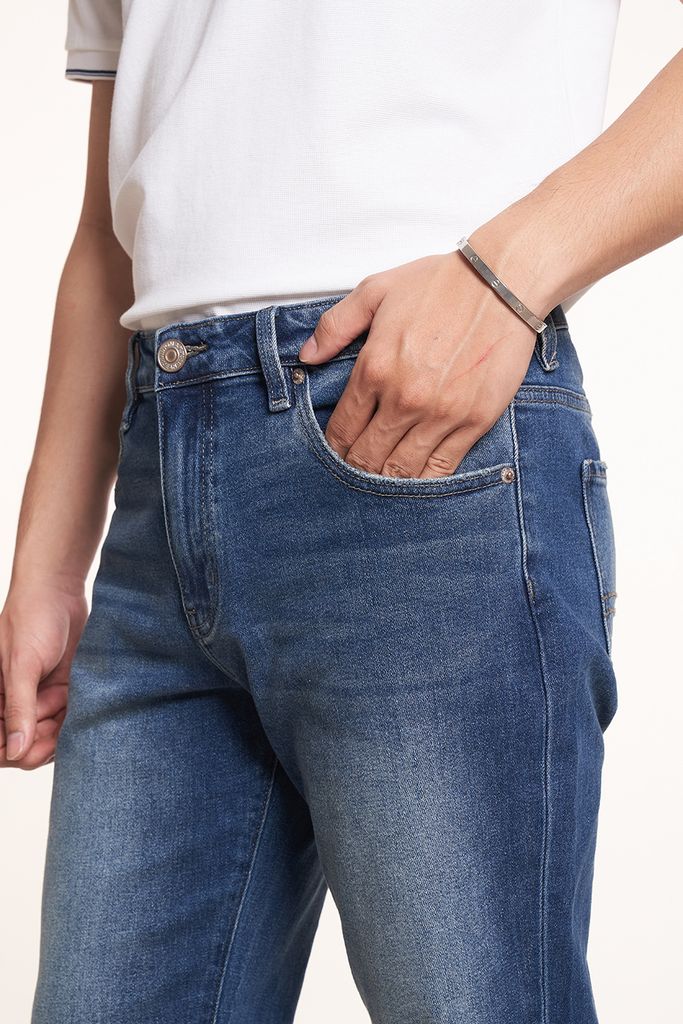 Quần jean Basic Nam ống đứng 2407019