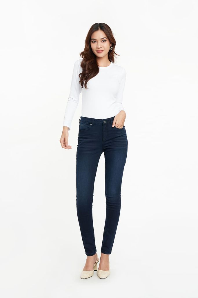 Quần jean Basic Nữ dài cotton N&M 2203049