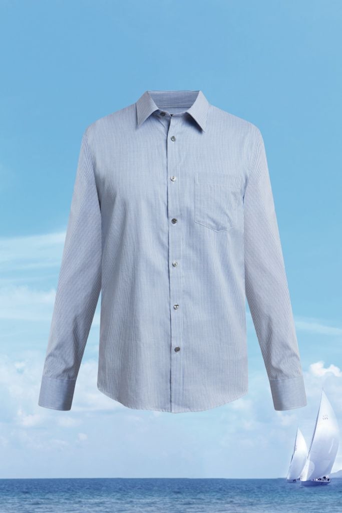 Áo Sơ Mi Nam Cotton Tay Dài In Họa Tiết Sọc N&M 2101087