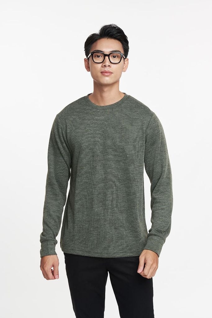 Áo Sweater Basic Nam cổ tròn NINOMAXX 2303017