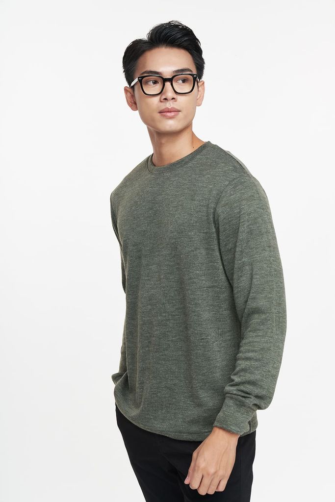 Áo Sweater Basic Nam cổ tròn NINOMAXX 2303017