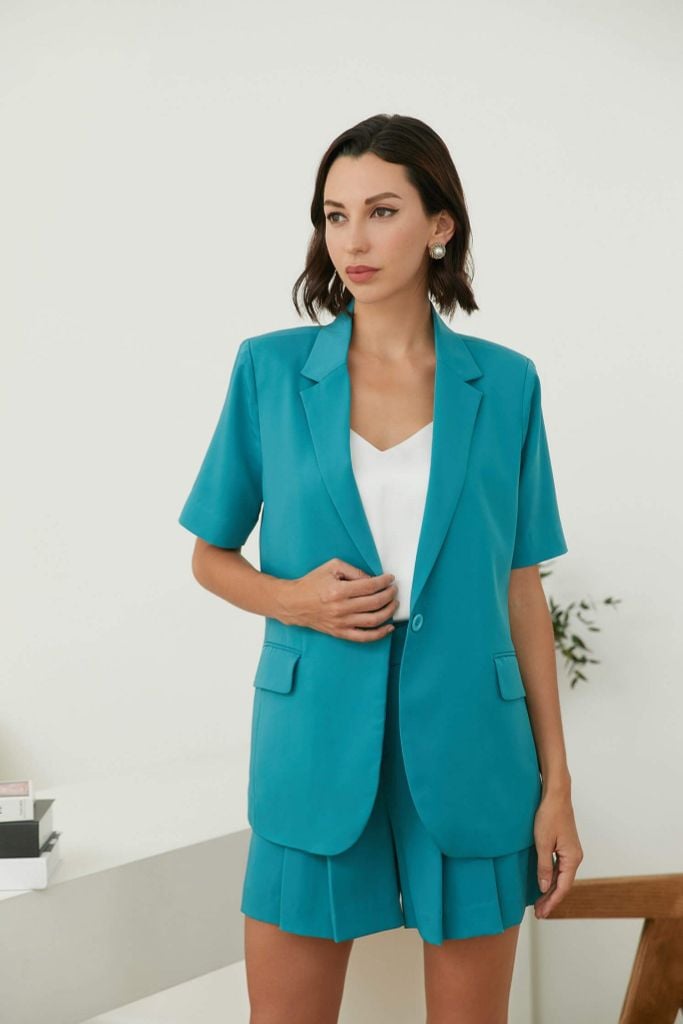 Áo blazer Nữ vải lụa sen N&M Club 2104098