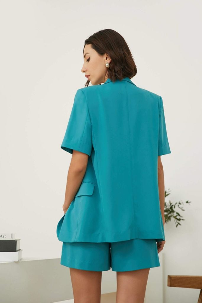 Áo blazer Nữ vải lụa sen N&M Club 2104098
