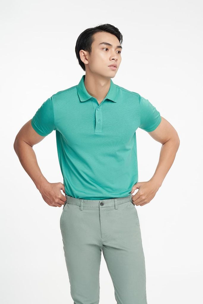 Special Polo Nam Vải Cotton Mercerized Form Travel Fit N&M 2203013