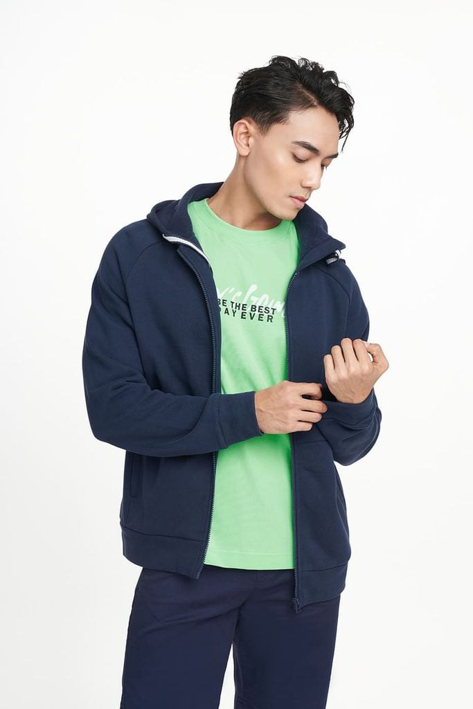 Áo Khoác Chống Nắng Nỉ Nam Có Nón Ninomaxx 2204004