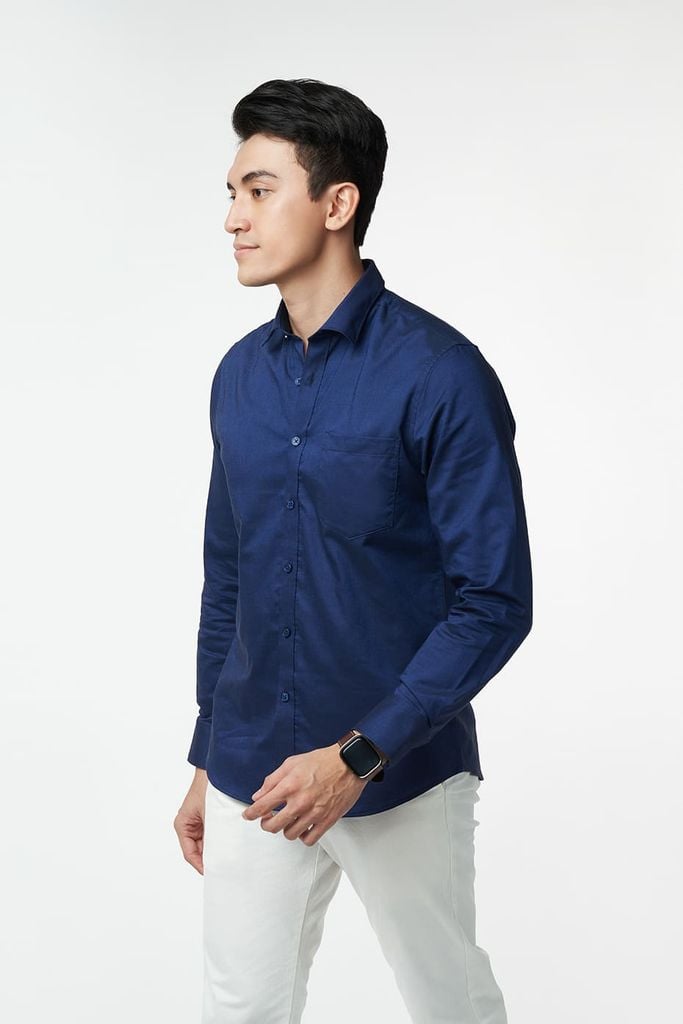 Áo Sơ Mi Nam Cotton Oxford Tay Dài Ninomaxx 2105023