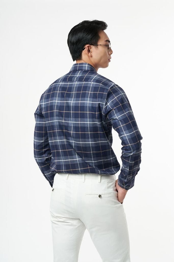 Áo sơ mi Nam caro tay dài cotton  N&M 2110032