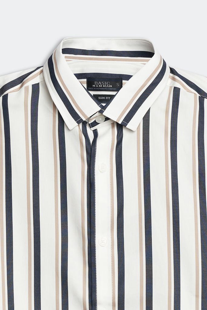 Áo sơ mi Nam kẻ sọc cotton N&M 1905149