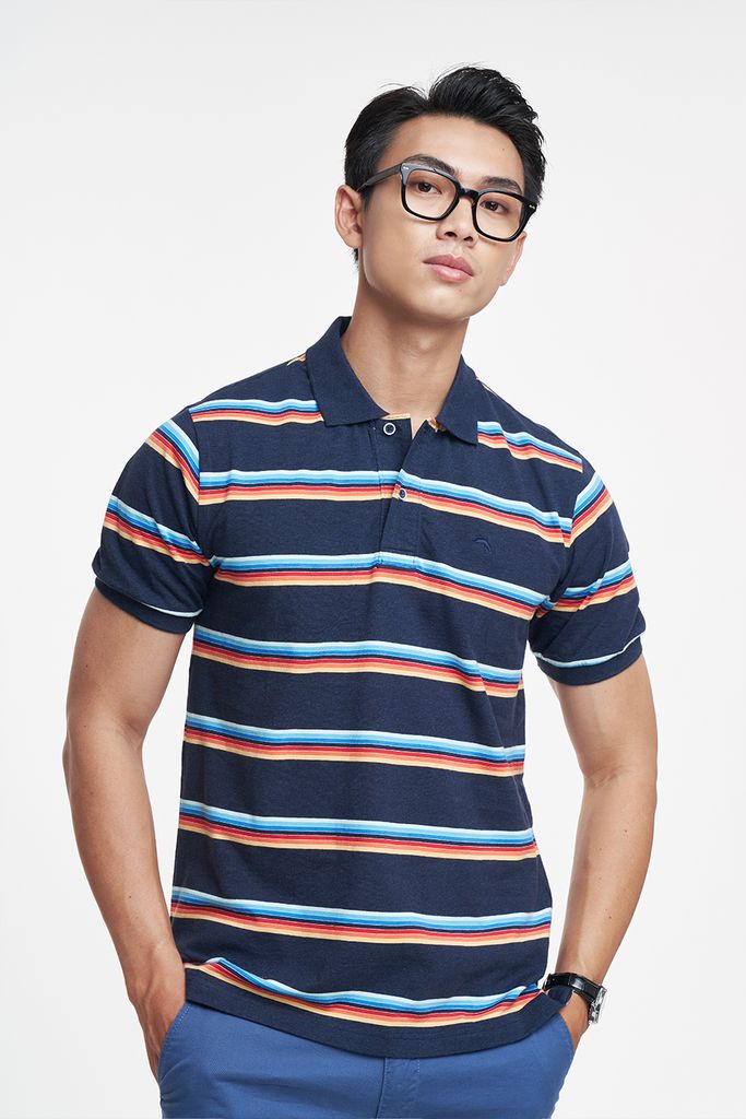 Standard Polo Dòng Áo Polo Sọc Nam Tay Ngắn Ninomaxx 1902057