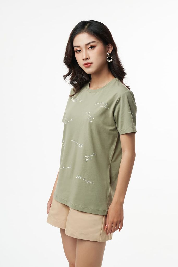 Áo thun Graphic Nữ cotton NINOMAXX 2203027