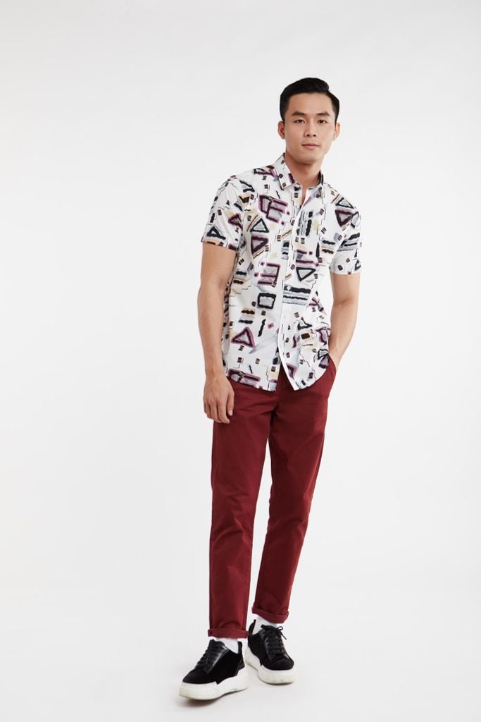 Áo Sơ Mi Hoạ Tiết Nam Cotton Ninomaxx 2001005