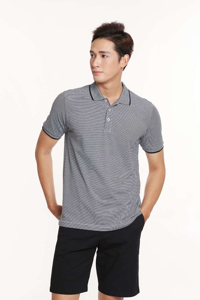 Premium Polo Jacquard Nam chống rút không nhăn NINOMAXX 2310011