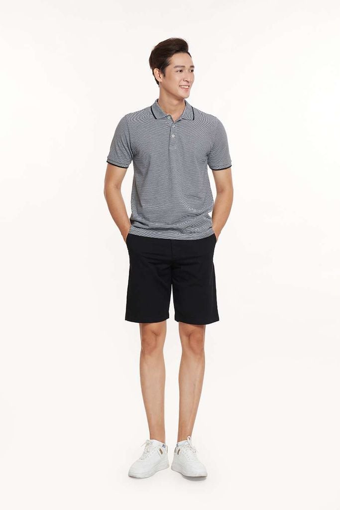 Premium Polo Jacquard Nam chống rút không nhăn NINOMAXX 2310011